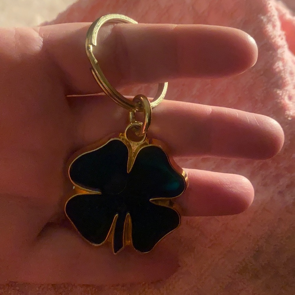 🍀 Lucky Four Leaf Irish Clover Key Chain